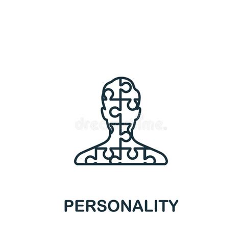 Human Personality Icon Simple Line Element Human Personality Symbol