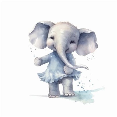 Premium Ai Image There Is A Watercolor Painting Of An Elephant In A