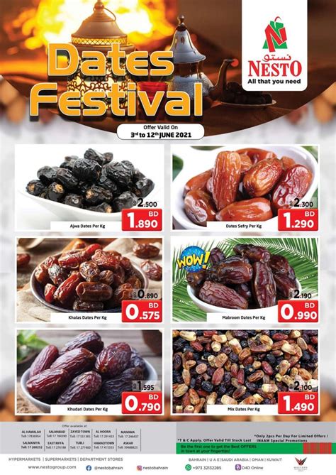 Nesto Hypermarket Dates Festival Bahrain Shopping Offers