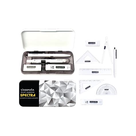 classmate spectra mathematical geometry box grey black price buy
