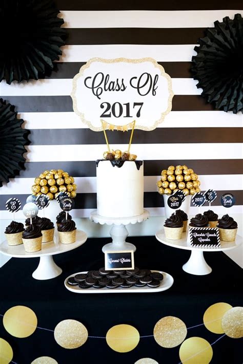 Bold Black and Gold Graduation Party