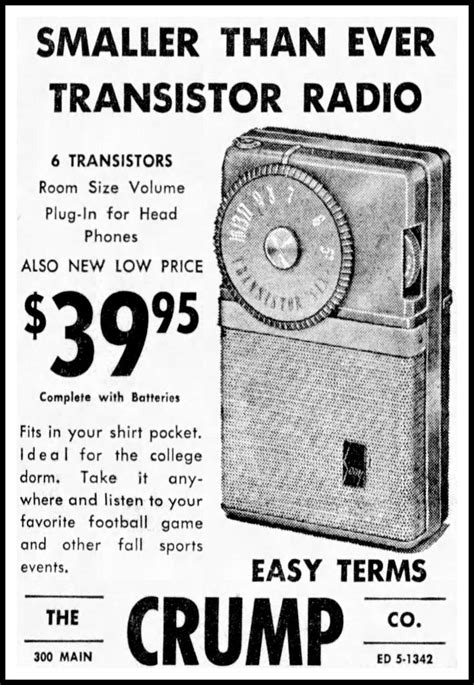 vintage advertising   sony model tr  transistor radio