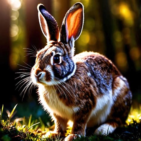 Rabbit Wild Animal Living In Nature Part Of Ecosystem Premium Ai