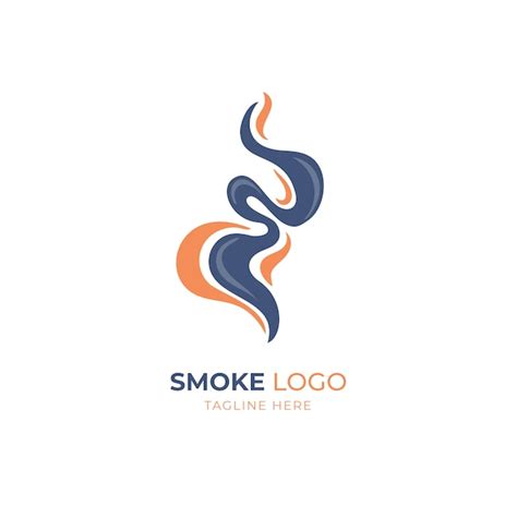 Premium Vector Hand Drawn Flat Design Smoke Logo Template