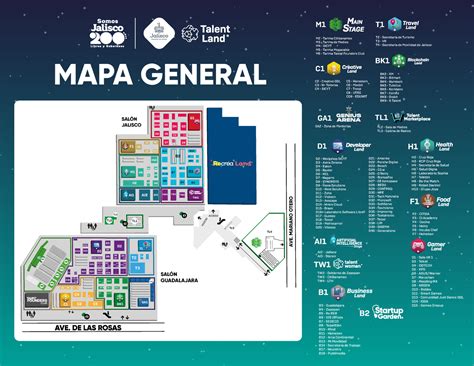 Mapa General Talent Land 2023 MAPA GENERAL SALÓN GUADALAJARA SALÓN