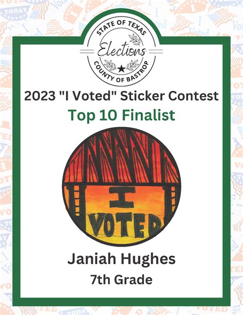 2023 “I Voted” & “Future Voter” Sticker Design Contest Winners ...