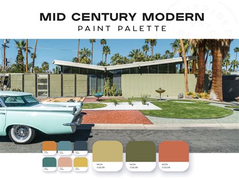 Mid Century Modern Palette, Interior Paint Colors, Interior Color ...