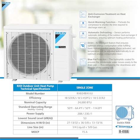 Maxwell Daikin 24 000 Btu 18 Seer2 Ductless Mini Split Heat Pump System