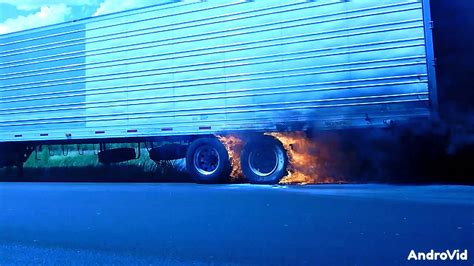 Semi Truck Tires Caught On Fire Youtube