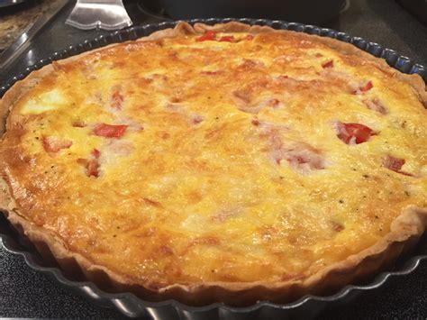 [homemade] Ham Mozzarella And Tomato Quiche R Food