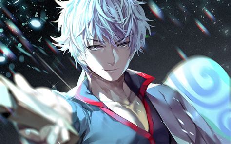 Sakata Gintoki Protagonist Samurai Manga White Hair Gintama HD