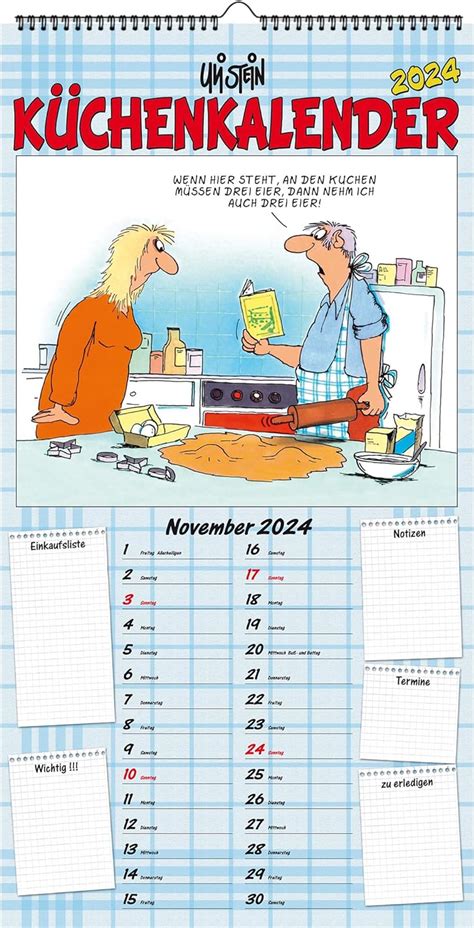 Uli Stein Kalender K Chenkalender Postkarten Wandkalender