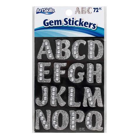 Artskills Silver Letter Gem Stickers Shop Craft Basics At H E B