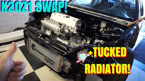 K Z Swap Eg Civic Speed Factory Tucked Radiator Install Hsg Ep