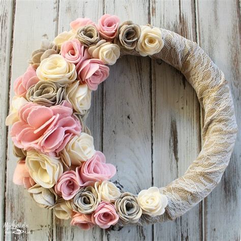 Diy Sizzix Tutorial How To Make A Felt Flower Wreath