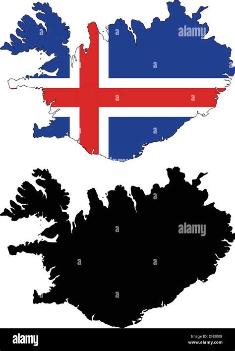 Iceland Map Outline Stock Vector Images Alamy