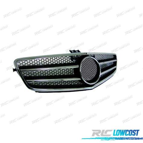 Grelha Frontal Colmeia Para Mercedes W Preto Cromad