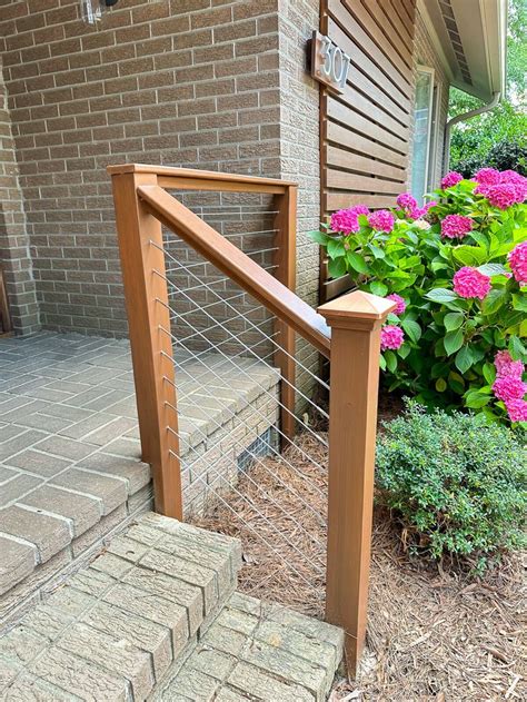 Diy Cable Railing On Front Porch And Deck