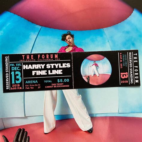 Harry Styles Debut Albumfine Line Custom Vintage Style Ticket Etsy