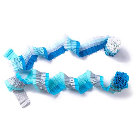 Metallic & Blue Paper Party Streamers | Decorations | Party Pieces