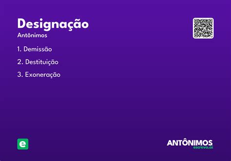 O Que Significa Designação - Designação - Significado e Sinônimo - escreva.ai