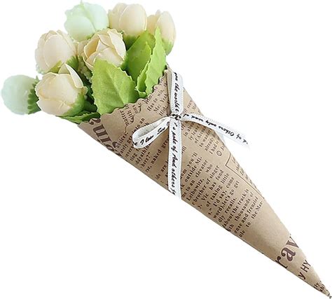 Xios Artificial Mini Newspaper Packaging Flower Kraft Paper Wrapping Florist Bouquet