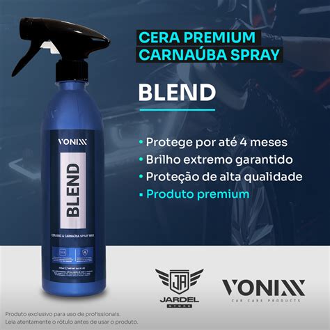 Cera Blend Carnaúba Spray Wax Premium Aplicador de Espuma Vonixx