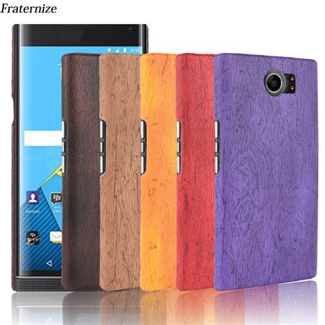 Wood Grain Pattern Leather Case For Blackberry Priv Q Q Keyone