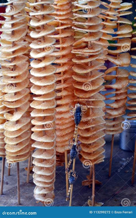 Live Scorpionas Snack Street Food In China Stock Photo Image Of China