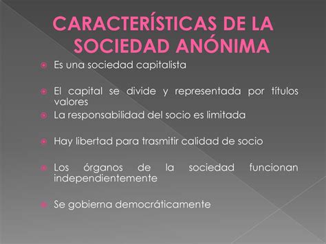 SOCIEDAD ANONIMA PRESENTADO POR Mayra Lissette Martínez ppt descargar