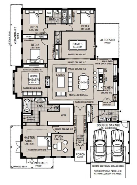 Floor Plan Friday Raised Ceiling Double Sided Fireplace Games Room