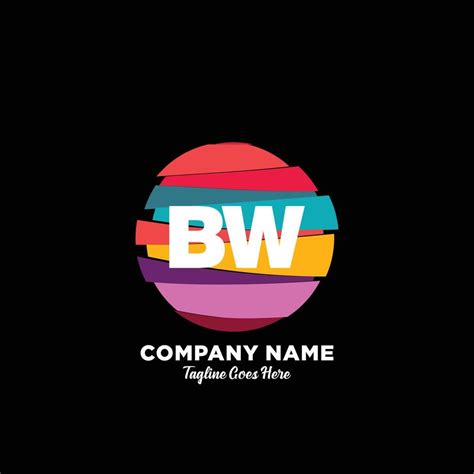 BW initial logo With Colorful template vector. 21071586 Vector Art at ...