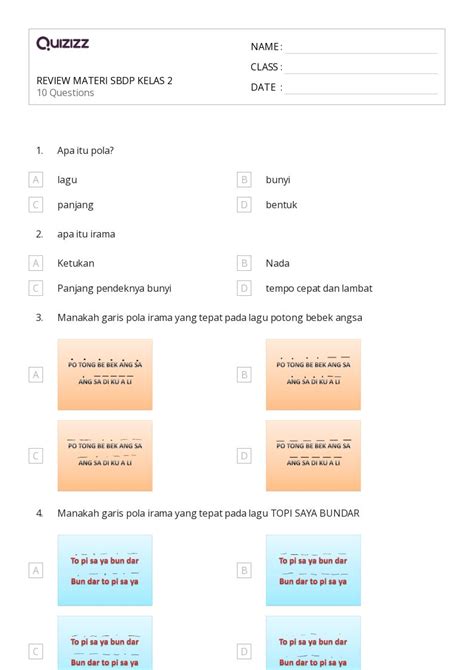 50 Lembar Kerja Pola Bentuk Untuk Kelas 2 Di Quizizz Gratis And Dapat