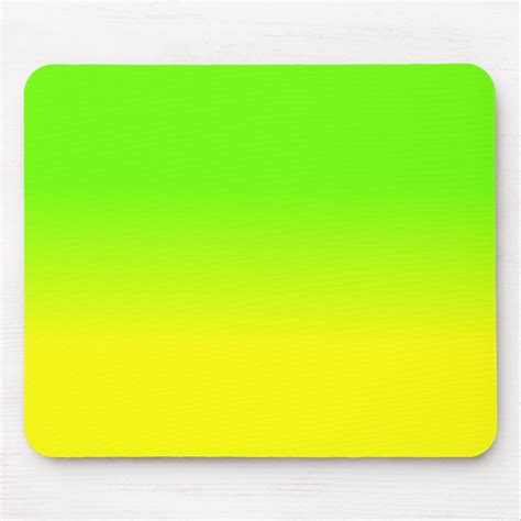 Neon Green and Neon Yellow Ombré Shade Color Fade Mouse Pad | Zazzle ...