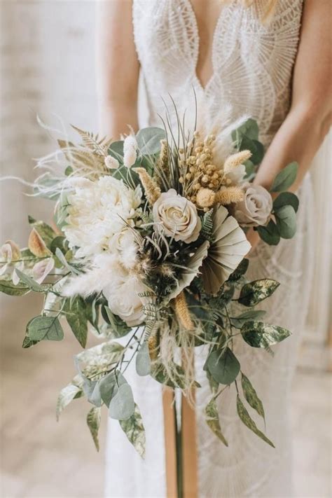 Pampas Grass Bouquet Eucalyptus Bouquet Extra Large Wedding Bouquet