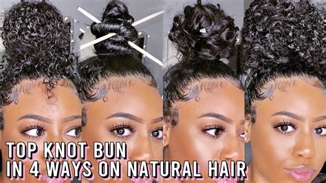 Top Knot Bun In Ways On Natural Hair Extensions Curly Ninja