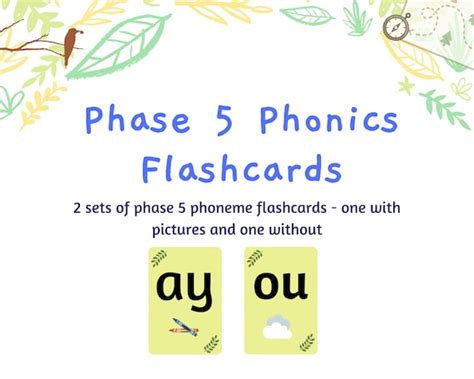 Phase 5 Phonics Flashcards perfect for year one phonics test | Etsy