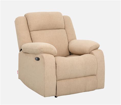 Buy Avalon Fabric Seater Motorized Recliner Chair Beige At Off