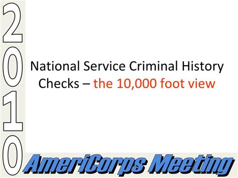 Ppt Compliance Responsibilities National Service Criminal History