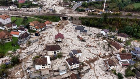 Rescue Teams Arrive In Bosnia After Floods And Landslides