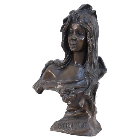 Louis Chalon French Art Nouveau Bronze Bust At Stdibs Louis Chalon