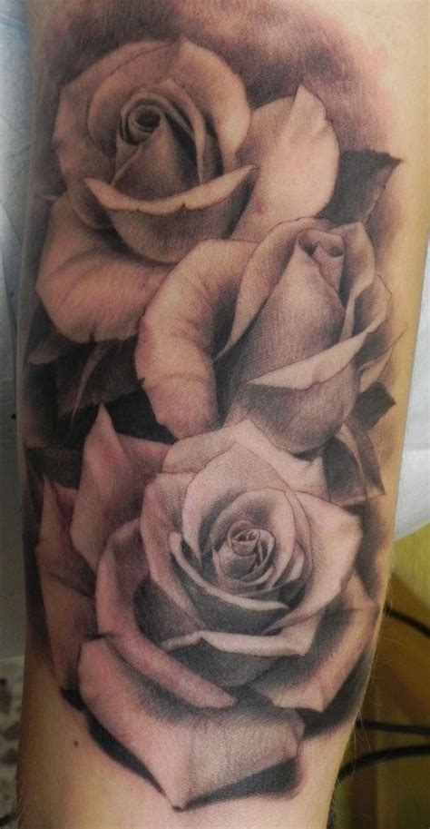 Great Black And Gray Roses Tattoo Tattooimages Biz Realistic Rose