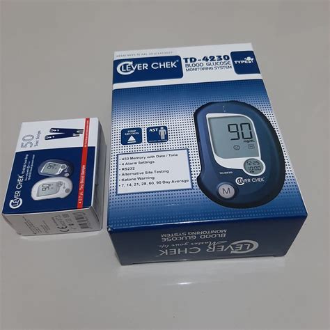 jual clever chek blood glucose tes paket alat  strip shopee indonesia