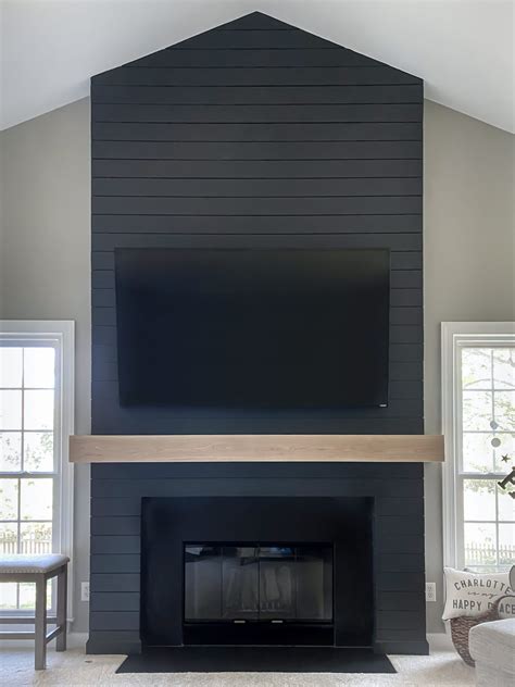 Modern Shiplap Fireplace And Mantel What BB Built Shiplap Fireplace