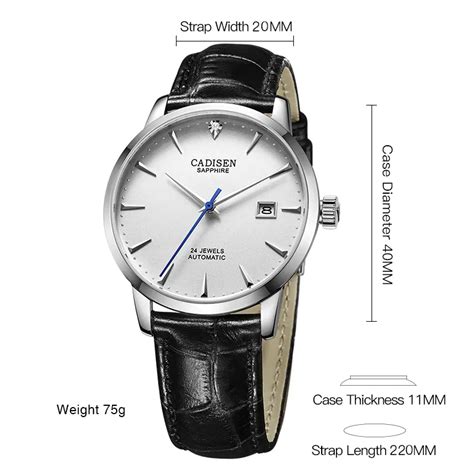 Cadisen Men Watches Automatic Mechanical Wrist Watch Miyota Top