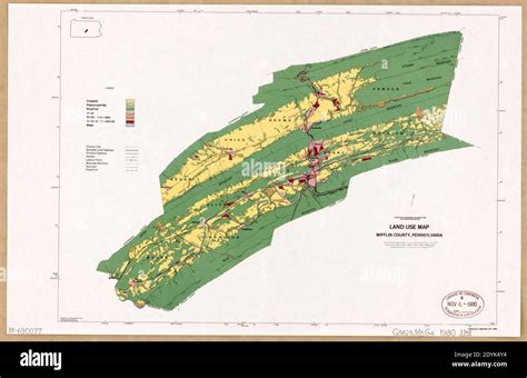 Land use map, Mifflin County, Pennsylvania Stock Photo - Alamy