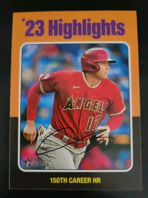 SHOHEI OHTANI 150E carrière HR 2024 Topps Heritage 23 Highlights H27