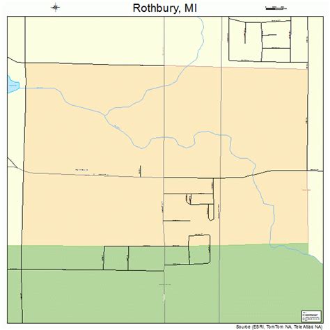 Rothbury Michigan Street Map 2669880