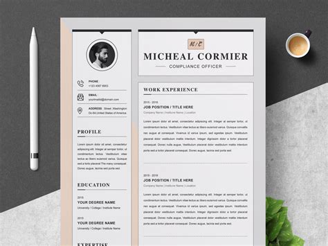 Dribbble Clean Professional Creative And Modern Resume Cv