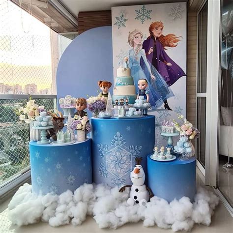 Ideias Festa Da Frozen - Decoração Festa de aniversário pequena da Frozen na varanda | Festa ...